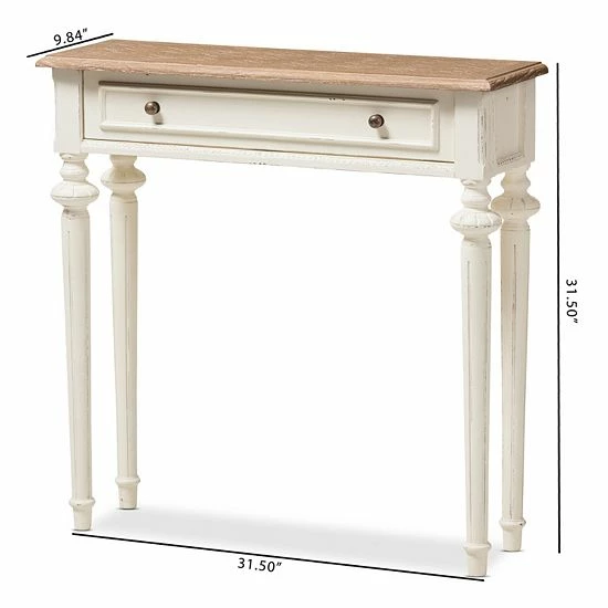 Baxton Studio Marquetterie French Provincial Console Table 5 Baxton Studio Marquetterie French Provincial Console Table - Image 5