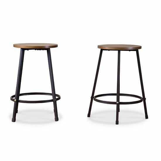 Baxton Studio Vintner Pub Table & Stool 5-piece Set 3 Baxton Studio Vintner Pub Table & Stool 5-piece Set - Image 3