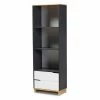 Baxton Studio Reed 3-Shelf Bookcase