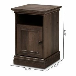 Baxton Studio Nolan 1-Shelf Nightstand Table -Baxton Studio Sales unnamed file 825