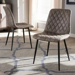 Baxton Studio Brown Mid-Century Dining Chair 2-piece Set -Baxton Studio Sales unnamed file 8250
