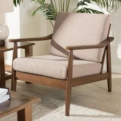 Baxton Studio Venza Mid-Century Modern Arm Chair Light Pastel Brown 11 Baxton Studio Venza Mid-Century Modern Arm Chair Light Pastel Brown -Baxton Studio Sales unnamed file 8257
