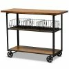 Baxton Studio Felix Console Table Cart