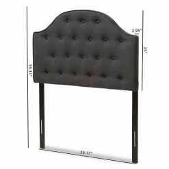Baxton Studio Windsor Tufted Headboard Dark Gray -Baxton Studio Sales unnamed file 8280