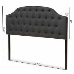 Baxton Studio Windsor Tufted Headboard Dark Gray -Baxton Studio Sales unnamed file 8281