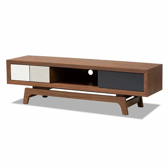 Baxton Studio Svante Medium Brown TV Stand 1 Baxton Studio Svante Medium Brown TV Stand