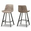 Baxton Studio Mid-Century Brown Counter Stool 2-piece Set