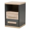 Baxton Studio Modern Two-Tone 2-Drawer Nightstand