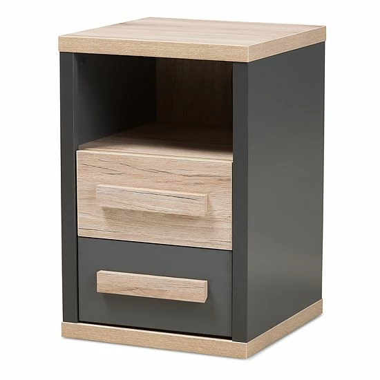 Baxton Studio Modern Two-Tone 2-Drawer Nightstand Baxton Studio Modern Two-Tone 2-Drawer Nightstand -Baxton Studio Sales unnamed file 8323