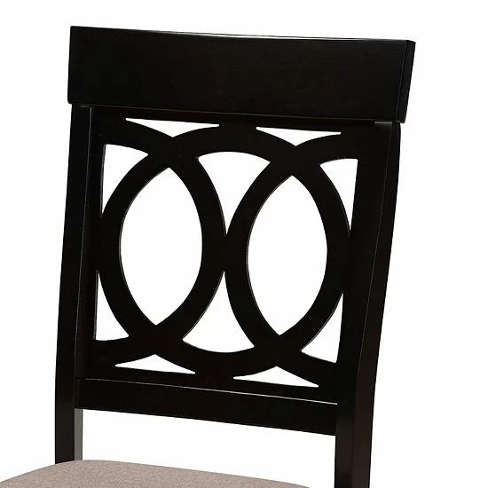 Baxton Studio Lucie Dining Table & Chair 7-piece Set 4 Baxton Studio Lucie Dining Table & Chair 7-piece Set - Image 4