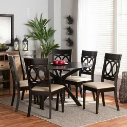 Baxton Studio Jessie Dining Table & Chair 7-piece Set -Baxton Studio Sales unnamed file 8340
