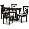 Baxton Studio Leda Gray 5-Piece Dining Set