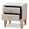 Baxton Studio Artis Nightstand Beige