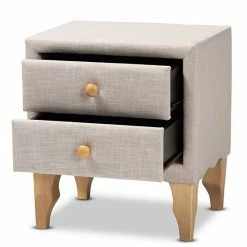 Baxton Studio Artis Nightstand Beige