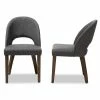 Baxton Studio Mid-Century Dining Chair 2-piece Set Dark Gray