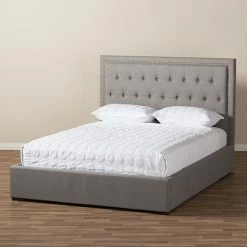 Baxton Studio Taylor Storage Tufted Platform Bed Gray 18 Baxton Studio Taylor Storage Tufted Platform Bed Gray -Baxton Studio Sales unnamed file 8479