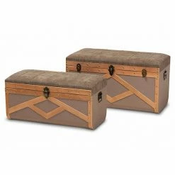 Baxton Studio Kala Ottoman 2-piece Set