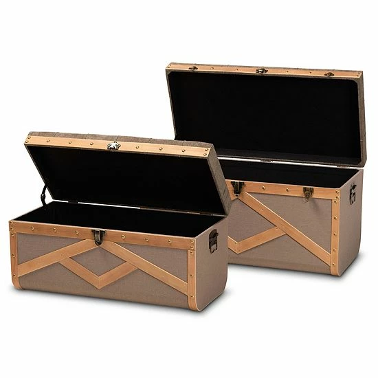 Baxton Studio Kala Ottoman 2-piece Set 2 Baxton Studio Kala Ottoman 2-piece Set - Image 2