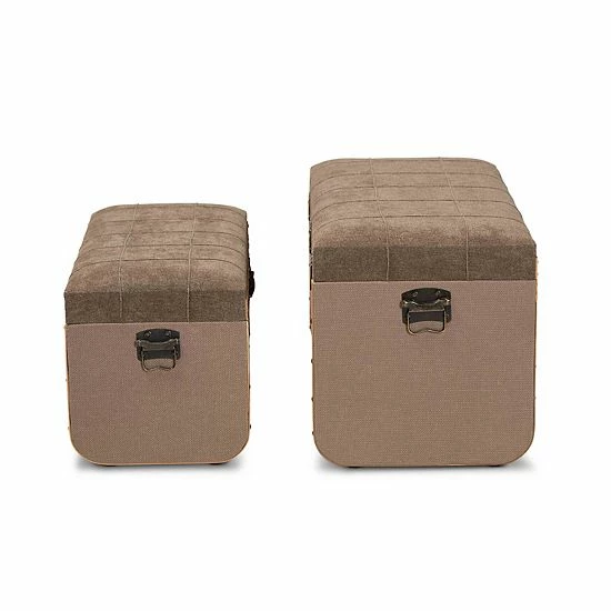 Baxton Studio Kala Ottoman 2-piece Set 4 Baxton Studio Kala Ottoman 2-piece Set - Image 4