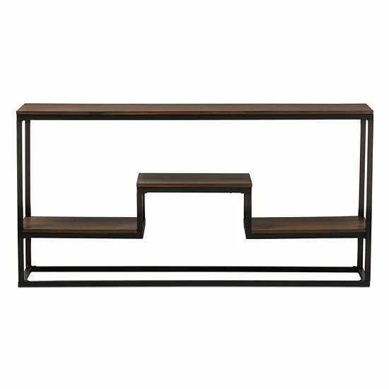 Baxton Studio Doreen Rustic Industrial Console Table 2 Baxton Studio Doreen Rustic Industrial Console Table - Image 2