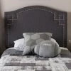 Baxton Studio Aubrey Twin Size Headboard Dark Gray