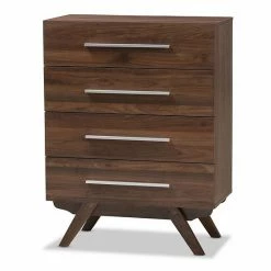 Baxton Studio Mid-Century 4-Drawer Chest Medium Brown 9 Baxton Studio Mid-Century 4-Drawer Chest Medium Brown -Baxton Studio Sales unnamed file 864