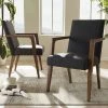 Baxton Studio Andrea Mid-Century Accent Chair 2-piece Set Dark Gray