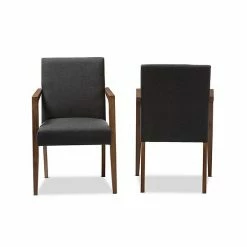Baxton Studio Andrea Mid-Century Accent Chair 2-piece Set Dark Gray 8 Baxton Studio Andrea Mid-Century Accent Chair 2-piece Set Dark Gray -Baxton Studio Sales unnamed file 89