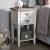 Baxton Studio Dauphine Distressed Nightstand
