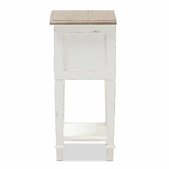 Baxton Studio Dauphine Distressed Nightstand 5 Baxton Studio Dauphine Distressed Nightstand - Image 5