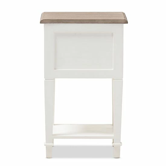 Baxton Studio Dauphine Distressed Nightstand 6 Baxton Studio Dauphine Distressed Nightstand - Image 6