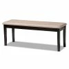 Baxton Studio Teresa Dining Bench Gray Walnut