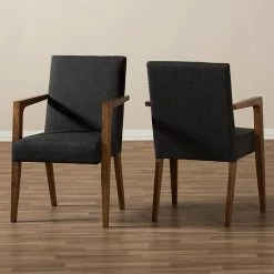 Baxton Studio Andrea Mid-Century Accent Chair 2-piece Set Dark Gray 10 Baxton Studio Andrea Mid-Century Accent Chair 2-piece Set Dark Gray -Baxton Studio Sales unnamed file 91