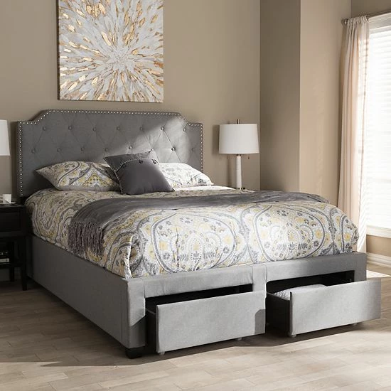 Baxton Studio Modern Gray Storage Bed 2 Baxton Studio Modern Gray Storage Bed - Image 2