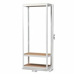 Baxton Studio Elton Clothes Rack Floor Decor White Brown 19 Baxton Studio Elton Clothes Rack Floor Decor White Brown -Baxton Studio Sales unnamed file 934