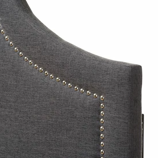 Baxton Studio Rita Upholstered Headboard Dark Gray 3 Baxton Studio Rita Upholstered Headboard Dark Gray - Image 3
