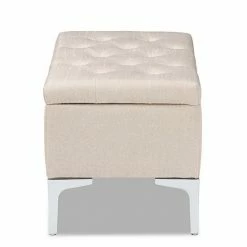 Baxton Studio Mabel Ottoman Beige Silver 16 Baxton Studio Mabel Ottoman Beige Silver -Baxton Studio Sales unnamed file 951