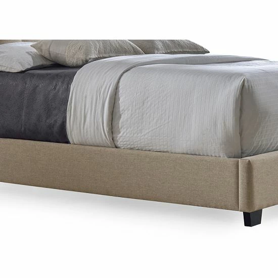 Baxton Studio Katherine Upholstered Wingback Bed Gray 3 Baxton Studio Katherine Upholstered Wingback Bed Gray - Image 3