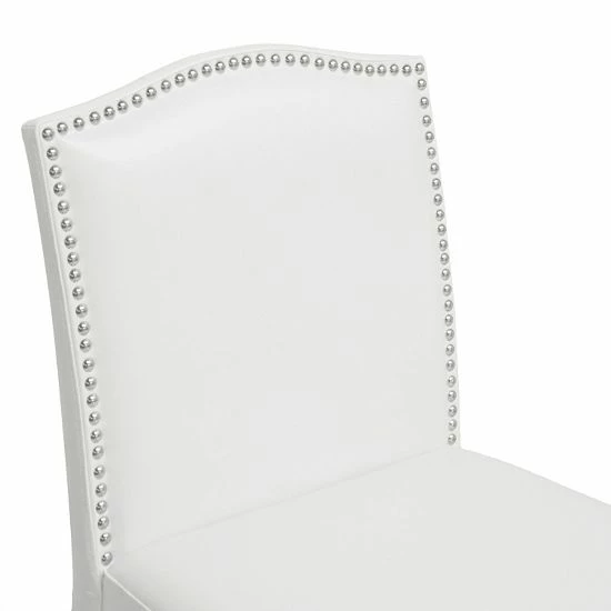 Baxton Studio 2-piece Libra Bar Stool Set White 2 Baxton Studio 2-piece Libra Bar Stool Set White - Image 2